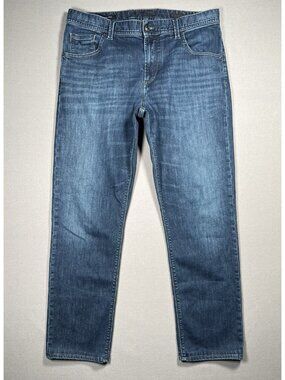 Alberto Modern Fit Stone Dark Wash Stretch Denim Jean - Men Size 34 X 30